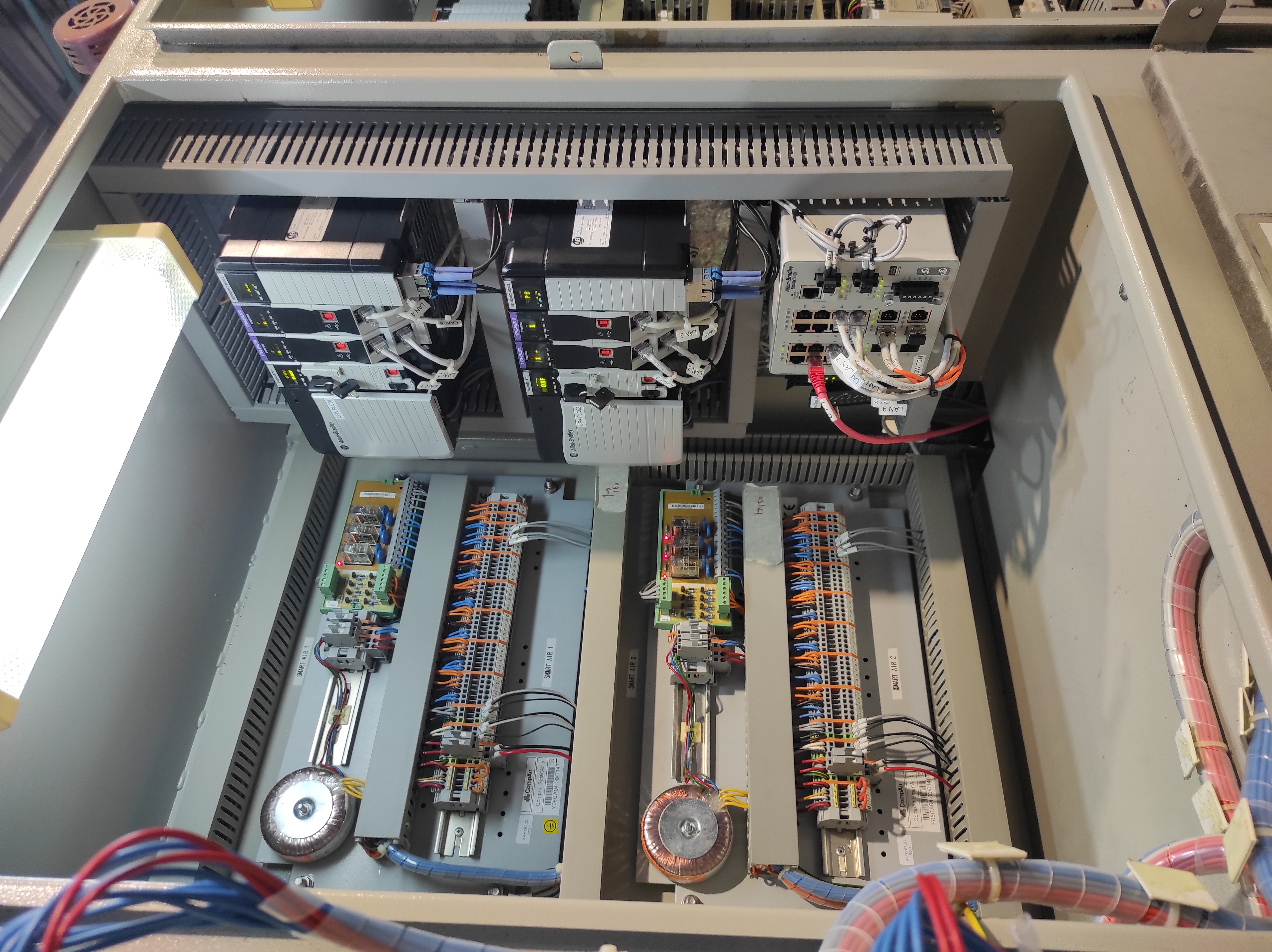 Internal Right View of CPA Compressor Sequence Control Panel After Works